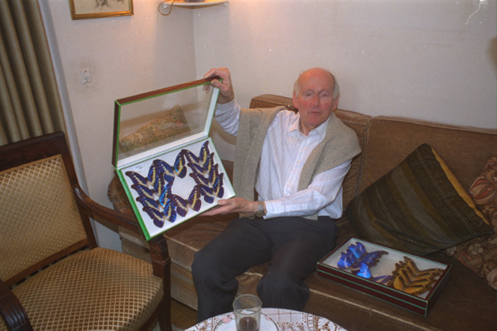 Schwartz with his Lepidoptera specimen Collections, École Polytechnique/Philippe Lavialle  