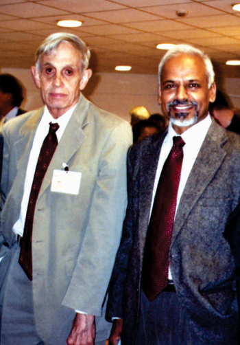 With John Nash, the 1994 Nobel Laureate in Economics courtesy K.R. Sreenivasan