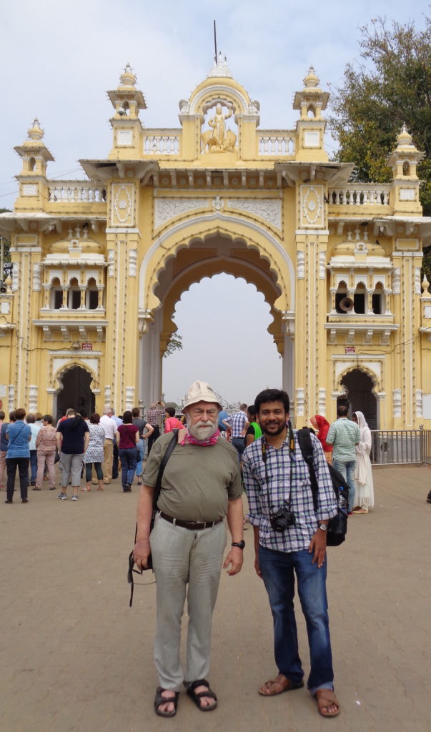 Vershik with Mohan Rajendran on a trip to Mysuru, in January 2016
