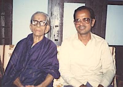 Janaki, Ramanujan's widow, seen with her adopted son, the late W Narayanan, who took care of her in her advanced years.