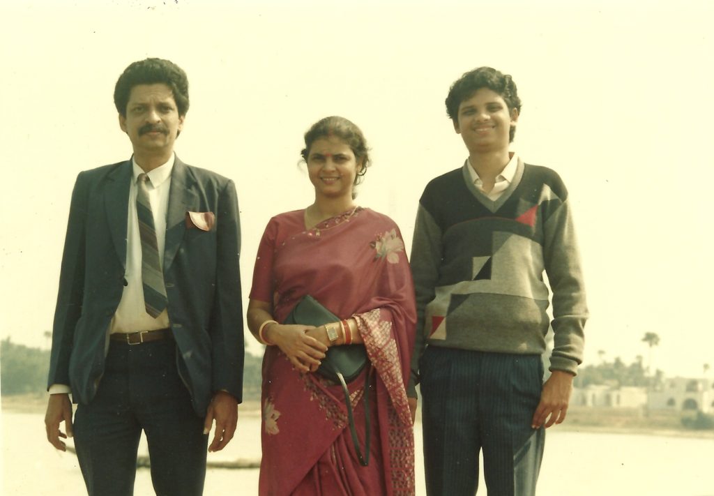 With parents Rabi Prasan and Rashmi Mishra