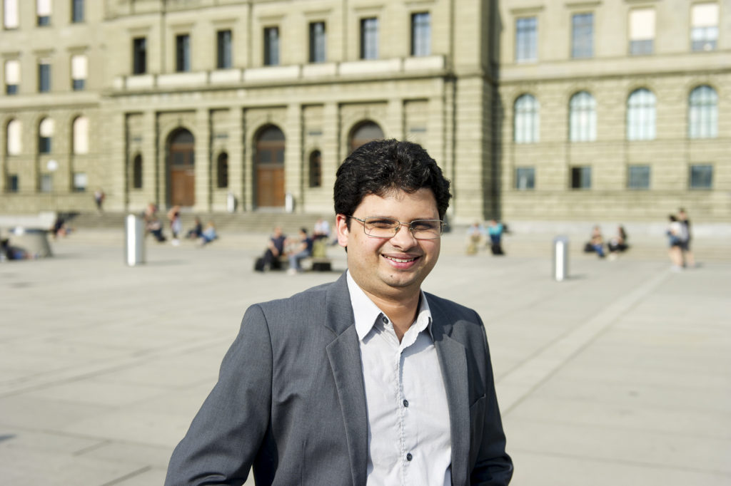Siddhartha Mishra with ETH in the background