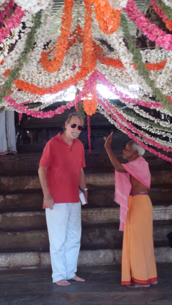 At a temple in Kanchipuram