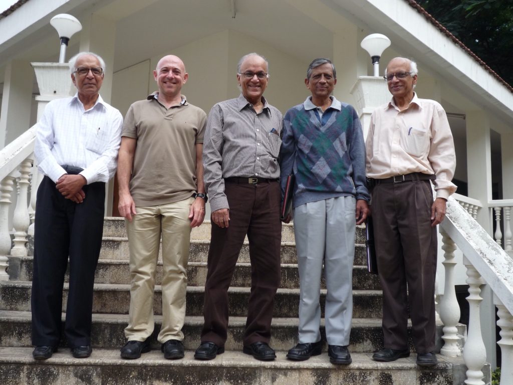  At IISc in 2008: (L to R) M.S. Narasimhan, Oscar García-Prada, C.S. Seshadri, Ramanan, and M.S. Raghunathan