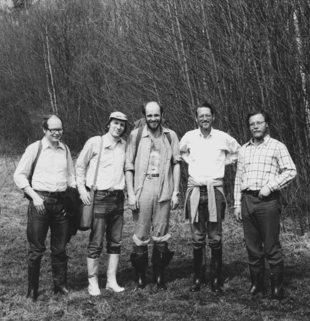  With Aleksei Parshin and others in the countryside outside Moscow in 1979