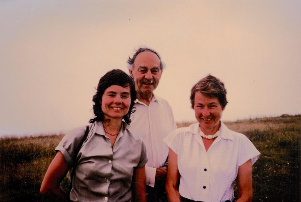 With parents George and Annette Series in Cornwall in the 1980's. George (G.W. Series) was also an FRS (a physicist)