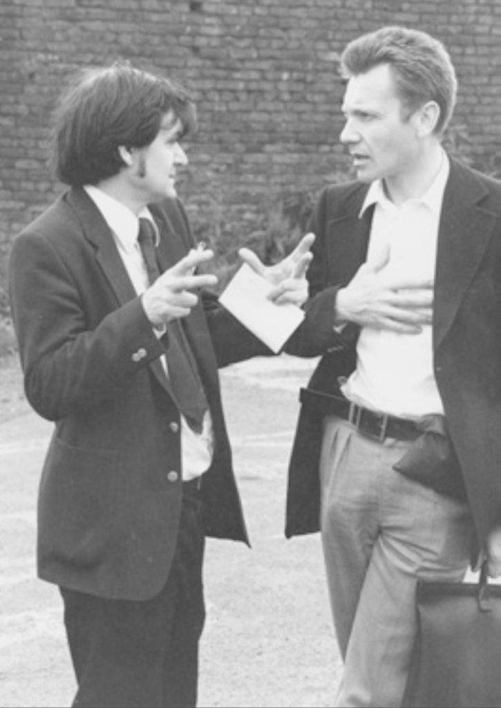 With Jean-Pierre Bourguignon, Durham 1982