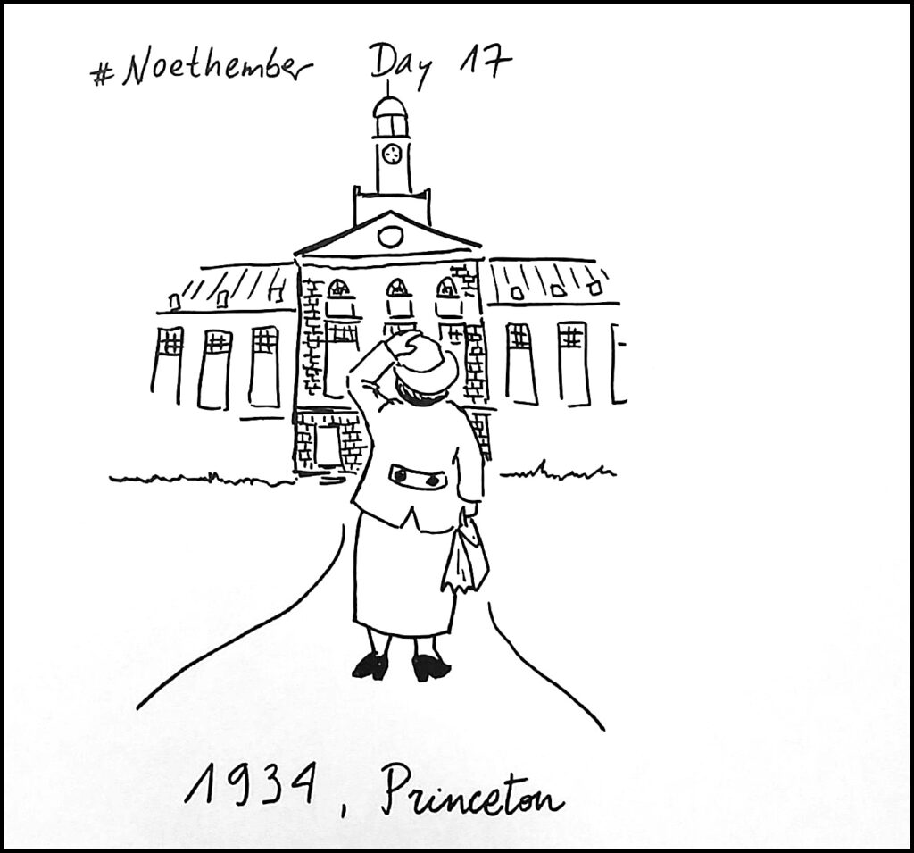 Day 17: In 1934 Noether also later lectured at the Institute for Advanced Studies at Princeton, but she found it less welcoming, calling it “the men’s university, where nothing female is admitted”.