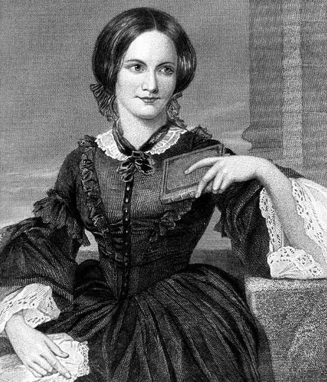 Charlotte Brontë engraving made by Alonzo Chappel in the 1870s. This engraving is based on a portrait done by George Richmond in 1850, which his editor Smith said caused Brontë to cry, as she found that she did not look like her, but looked like her sister Anne, who had died a year ago. The portrait was included as an engraving in Gaskell's biography, which made it famous around the world. Chappel not only based his portrayal on this portrait, but he also added a body, which is entirely of his invention and which, along with the slim waist, loose skirts and lace, is designed to demonstrate Brontë's feminine nature.