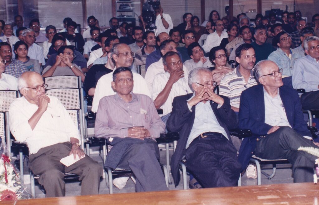 With S. Ramanan, M.S. Narasimhan and C.S. Seshadri at his 60th birthday conference