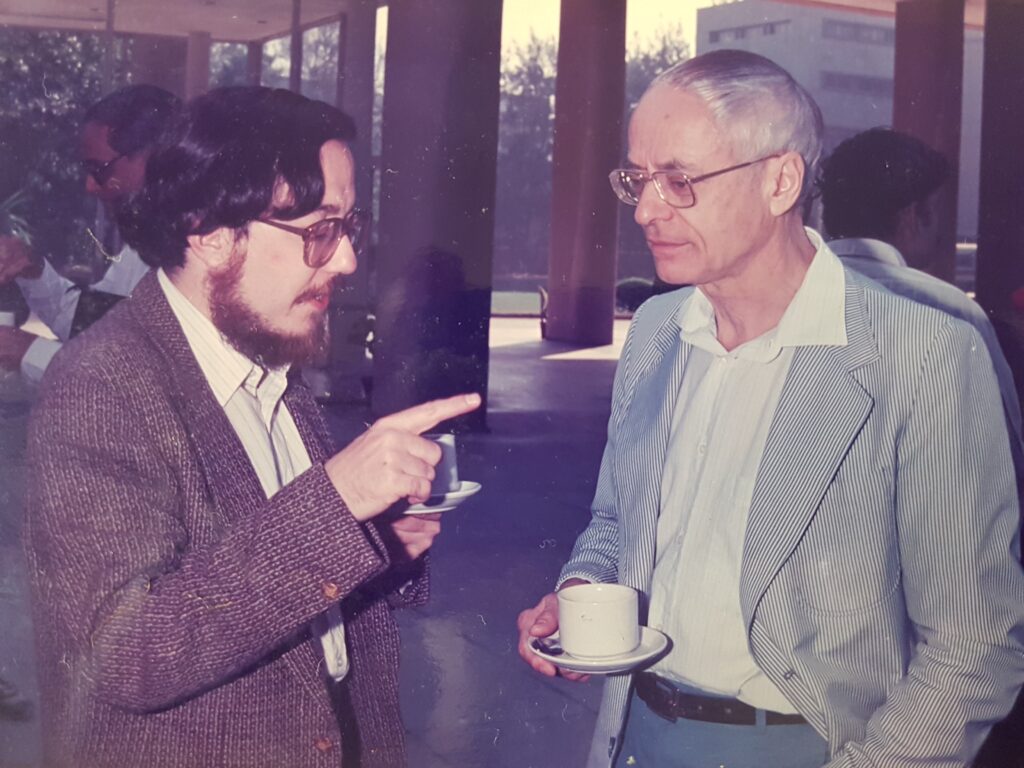 Zagier and J-.P. Serre during the Ramanujan birth centenary International Colloquium in 1988.
