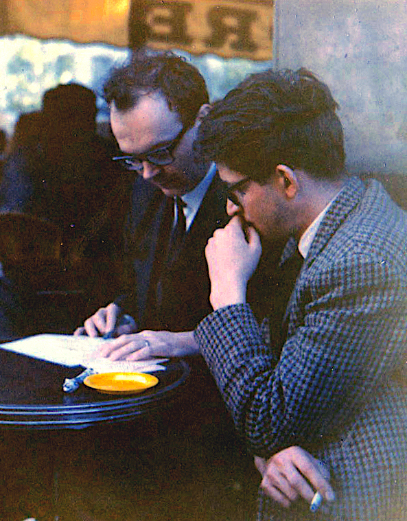 Don with Maurice Nivat in a Paris café; May 1967