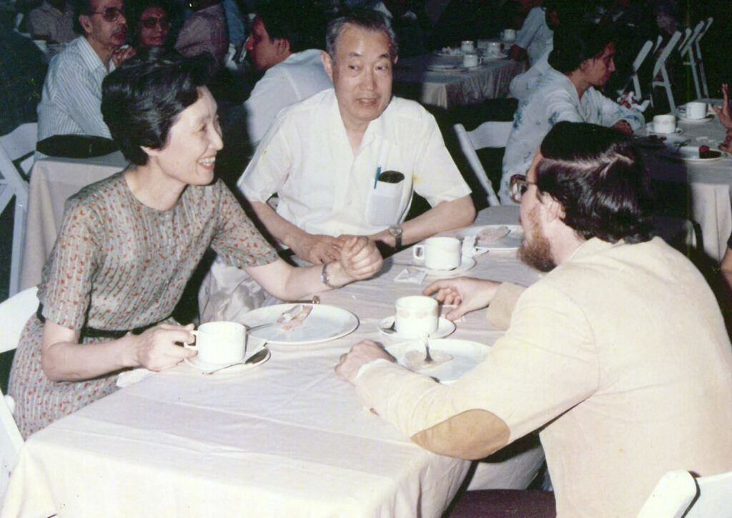 With Ichirō Satake and Mrs. Satake at the Ramanujan birth centenary conference at TIFR.courtesy: C.S. Aravinda