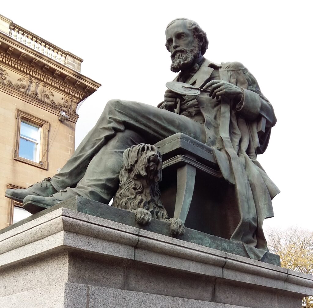 Maxwell's statue at St. Andrew's Square, Edinburgh.