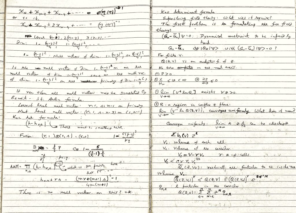 Sample pages from his notebooks