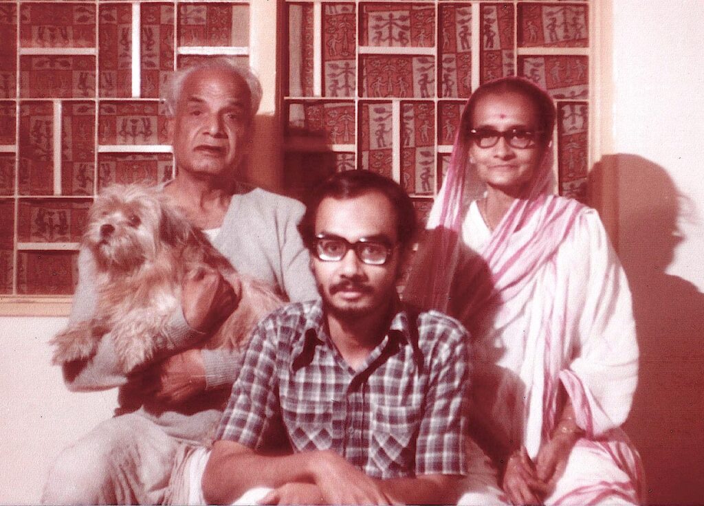 With parents in later years.