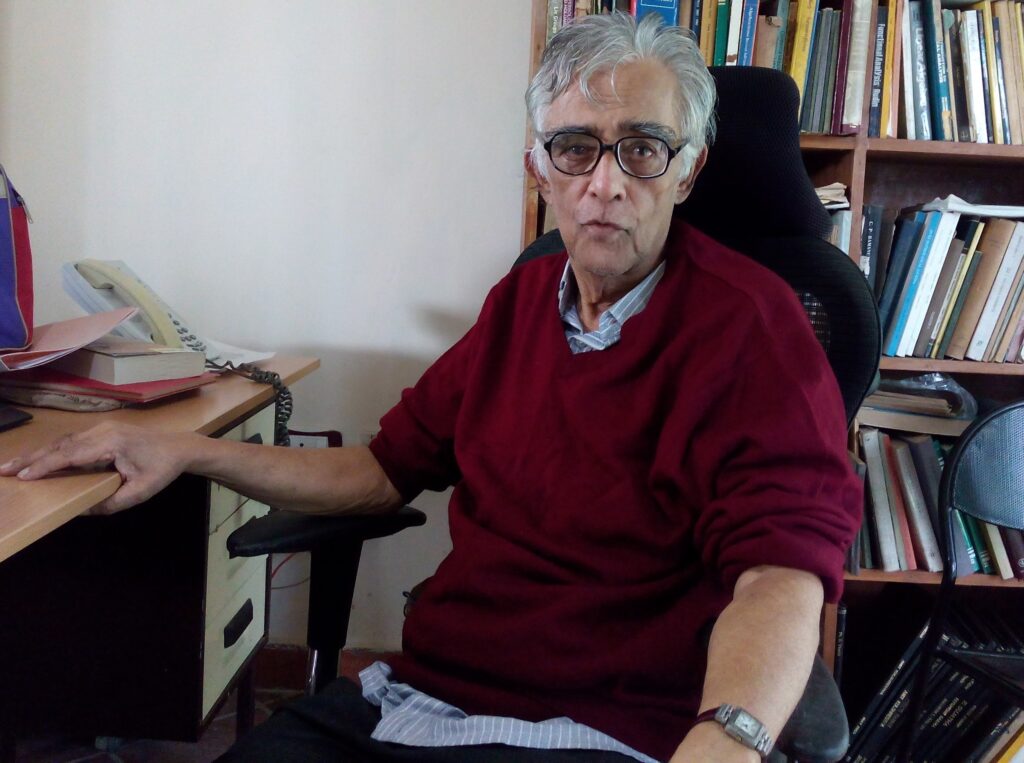 Sridharan in his office in CMI