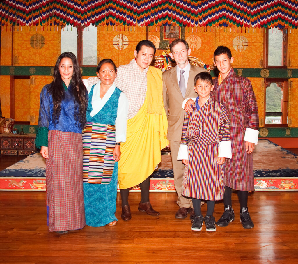  John Ball family with King Jigmi of Bhutan, 2009.