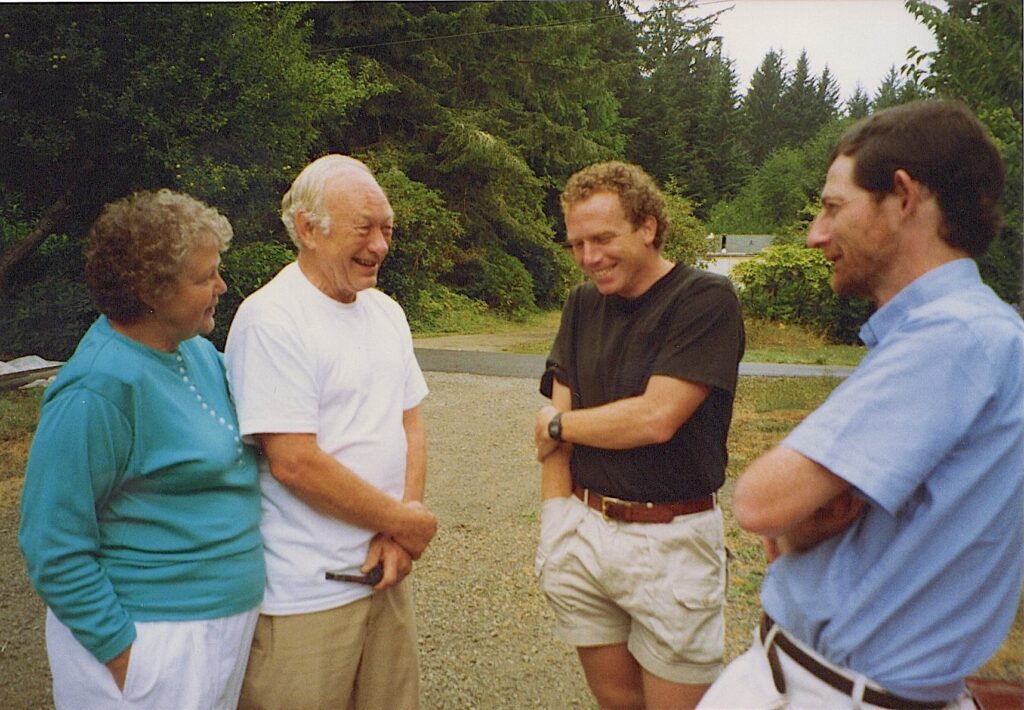 With Ericksen, his wife Marian, and Dick James.
