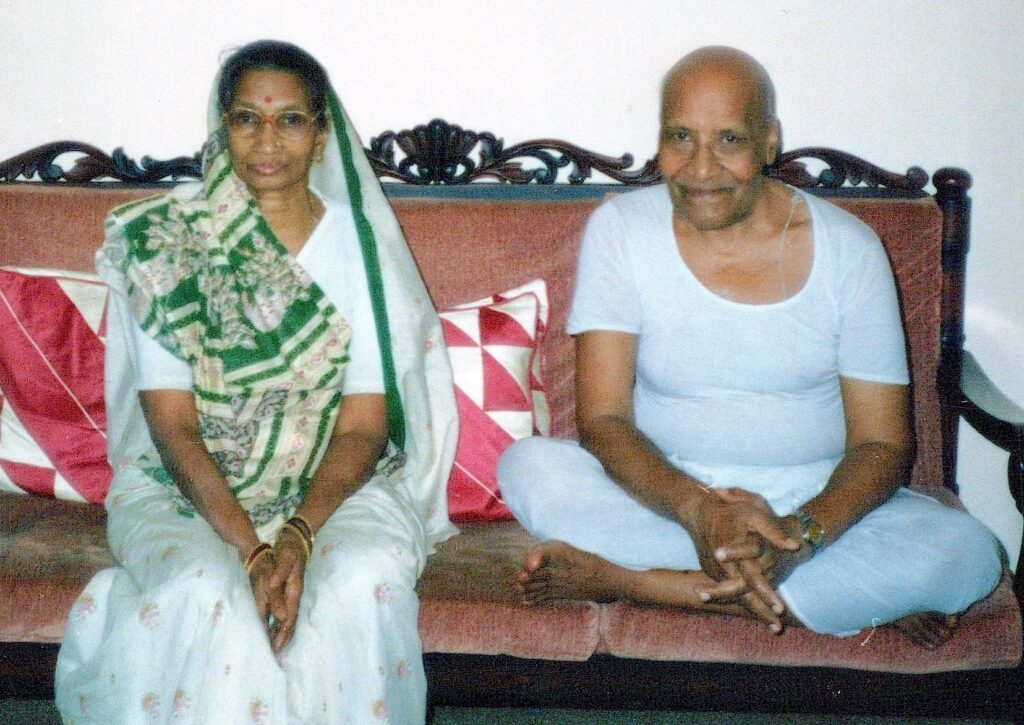 Parents visiting their home in Mumbai.