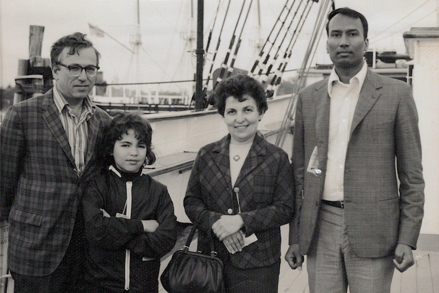 With G.D. Mostow and family in September 1972.<