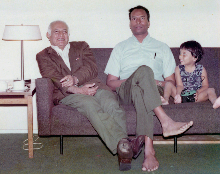  With Sarvadaman Chowla and Anoop during his year-long visit to the IAS, Princeton.