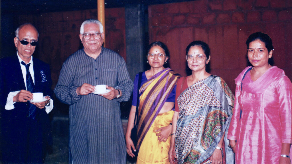 Felicitation of Ram Prakash Bambah in a conference organized on his 75th birthday. (L to R: K. Ramachandra, R.P. Bambah, Madhu Raka, R.J. Hans-Gill and Urmila Rani)