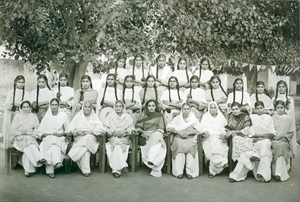 District Board Girls High School Gujjarwal, 10th Class 1955-56. Top row second from the left is Rajinder Jeet Hans.