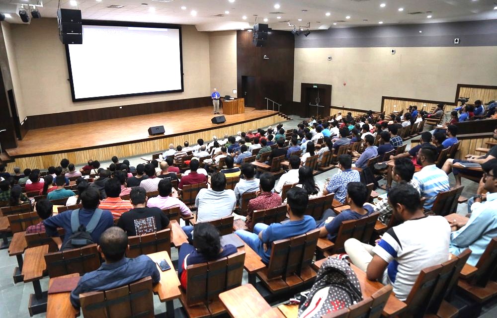 Audience at the public lecture at IIT Gandhinagar.