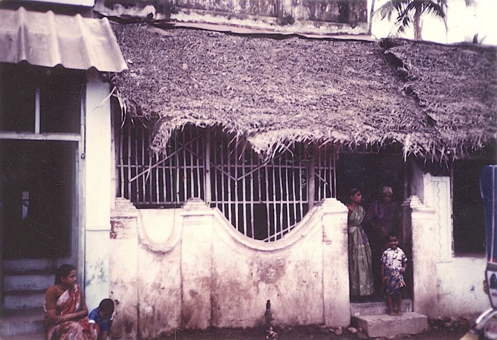 Front elevation of Ramanujan's home in Kumbakonam when Bruce Berndt first visited there.