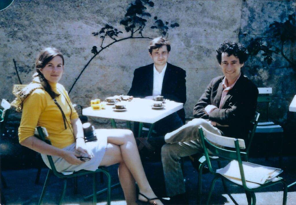 Barry Mazur, Gretchen and Bernard Saint-Donat in Vezelay, France in 1970.