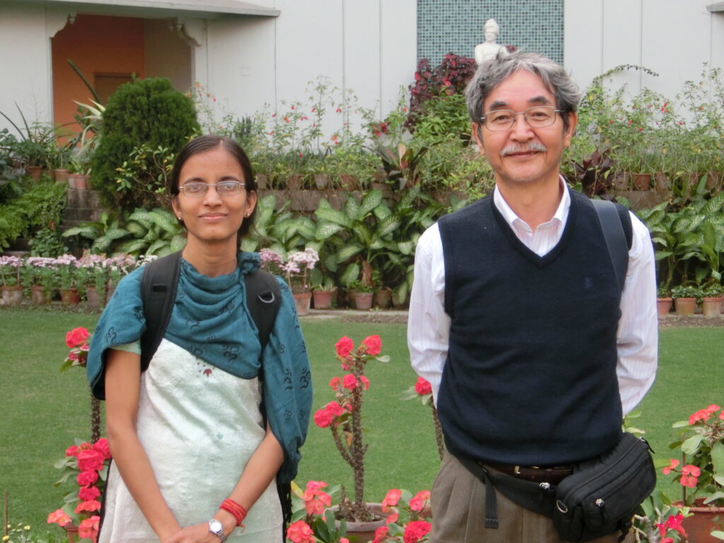 Neena Gupta with T. Asanuma at the Ramakrishna Mission Institute of Culture, Kolkata.