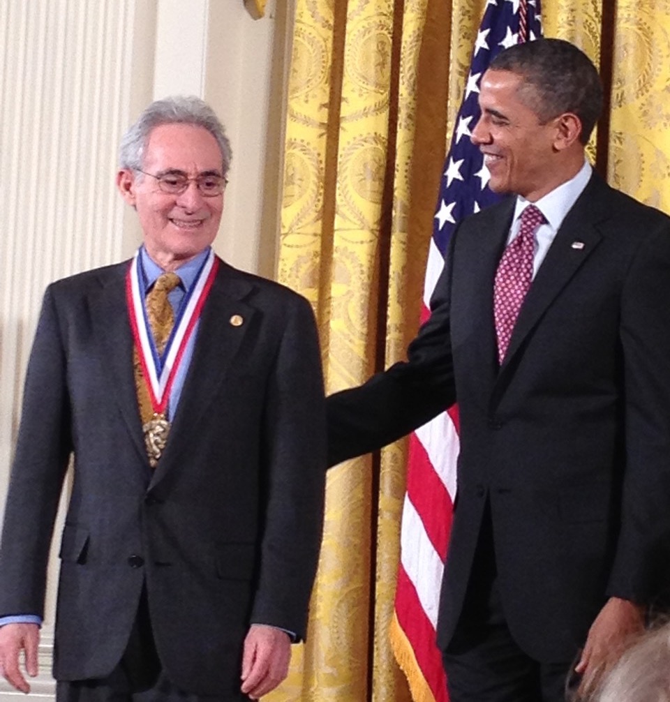 Receiving the National Medal of Science from President Barack Obama.